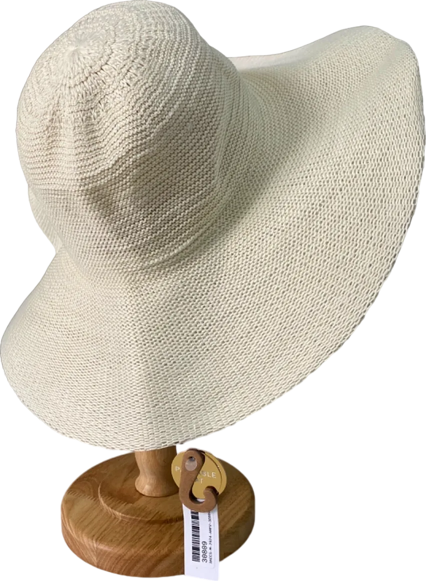 Accessorise Cream Packable Hat One Size